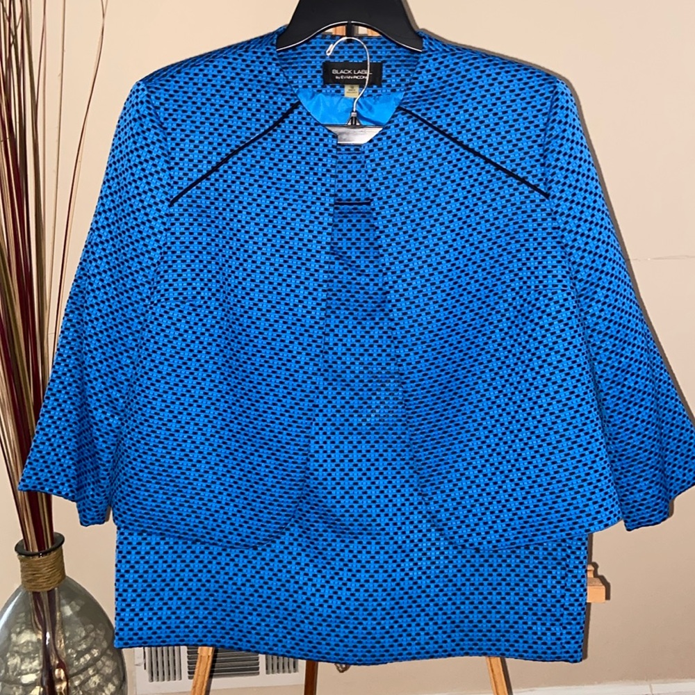 Blue/black Evan-Picone skirt set
